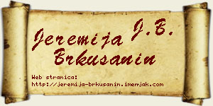 Jeremija Brkušanin vizit kartica